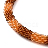 Glass Crochet Beaded Necklace NJEW-Z029-04A-3