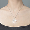 201 Stainless Steel Hollow Cloud & Star Pendant Necklace NJEW-OY001-86-2