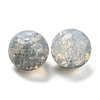 Transparent Spray Painting Crackle Glass Beads GLAA-L046-01A-09-2