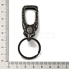 Tibetan Style 316 Surgical Stainless Steel Fittings with 304 Stainless Steel Key Ring FIND-Q101-08AS-04-3