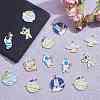 32Pcs 8 Style Alloy Enamel Pendants ENAM-SZ0002-96-3