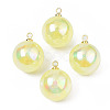 ABS Plastic Imitation Pearl Pendants PACR-T015-04B-1