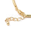 Enamel Evil Eye Round Beaded Bracelet with Brass Round Snake Chains for Women BJEW-G654-01G-3