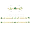 Real 18K Gold Plated Brass Oval & Flat Round Link Chains CHC-F844-10B-1