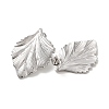 Non-Tarnish Leaf 304 Stainless Steel Stud Earrings for Women EJEW-L272-034P-03-2