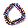 Electroplated Synthetic Magnetic Hematite Beads Strands G-I364-J01-04-2