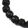 Natural Lava Rock Beaded Stretch Bracelets for Men Women BJEW-G727-01D-2