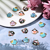 50pcs 5 Style Zinc Alloy Enamel Pendants PALLOY-CJ0001-146-5