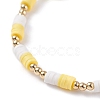 Love Word Acrylic & Heishi Polymer Clay Beaded Stretch Bracelets BJEW-TA00069-03-5