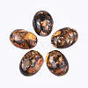 Assembled Synthetic Imperial Jasper and Bronzite  Cabochons G-S329-080-2