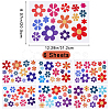 PVC Daisy Flower Picture Stickers STIC-WH0004-21-2