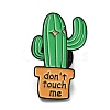 Cactus with Word Don't Touch Me Enamel Pins JEWB-Z008-02A-1
