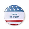 Independence Day Flat Round Tinplate Badge Pins JEWB-G021-01J-1