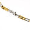Fashionable 304 Stainless Steel Figaro Chain Necklaces for Men STAS-A028-N020-4