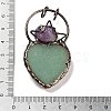 Natural Green Aventurine & Amethyst Big Pendants G-A221-04G-3