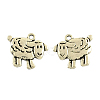 Tibetan Style Alloy Sheep Pendants X-TIBEP-36577-AS-RS-1