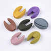 Rubberized Style Acrylic Combined Beads OACR-T011-129-1