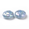 Rainbow Iridescent Plating Acrylic Beads OACR-A010-05C-2
