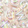UV Plating Rainbow Iridescent Acrylic Beads OACR-K003-007F-3