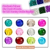 540Pcs 12 Colors Spray Painted Crackle Glass Beads Strands CCG-YW0001-08-2