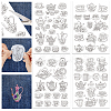 4 Sheets 11.6x8.2 Inch Stick and Stitch Embroidery Patterns DIY-WH0455-032-1