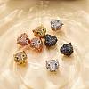 8Pcs 4 Color Rack Plating Hollow Brass Micro Pave Cubic Zirconia Beads sgZIRC-SZ0001-02-RS-6
