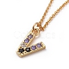 Letter Brass Micro Pave Cubic Zirconia Initial Pendants Necklaces NJEW-JN02585-20-2