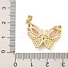 Rack Plating Brass Micro Pave Cubic Zirconia Pendants KK-U035-08G-3