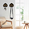 Wooden & Zinc Alloy Hook Hangers DIY-WH0460-009-4