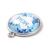 Mother's Day Theme Alloy Glass Pendants FIND-A014-02D-3