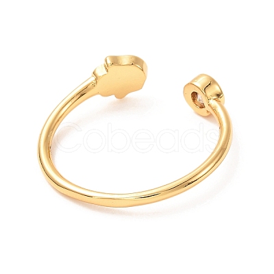 Hamsa Hand /Hand of Miriam Golden Cuff Rings for Women KK-G404-14-1