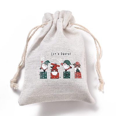 Christmas Cotton Cloth Storage Pouches ABAG-M004-02O-1