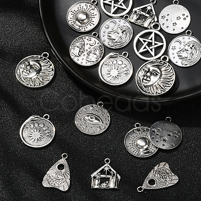 20Pcs 10 Styles Tibetan Style Alloy Pendants TIBEP-CJ0001-82-1