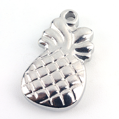 Tarnish Resistant 304 Stainless Steel Pineapple Pendants STAS-Q192-33-1