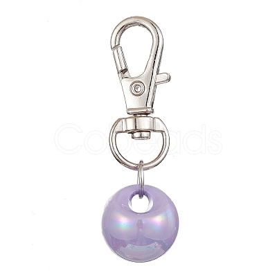 Plating Iridescent Acrylic Beads Pendant Decoration HJEW-JM01227-1