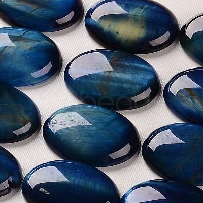 Dyed Natural Tiger Eye Gemstone Oval Cabochons G-J329-21-30x40mm-1