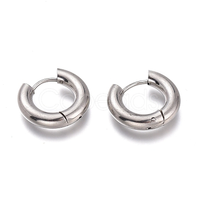 Tarnish Resistant 201 Stainless Steel Huggie Hoop Earrings EJEW-O095-05-25-1