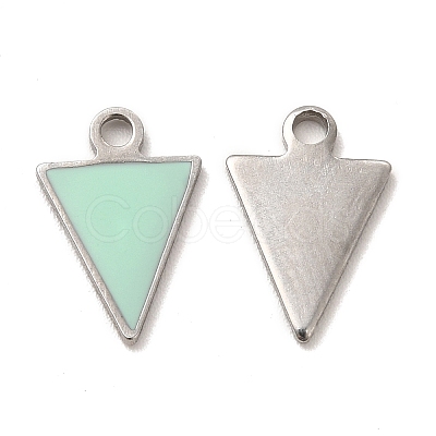 304 Stainless Steel Enamel Pendants STAS-M308-15P-01-1