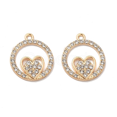 Alloy Rhinestone Pendants FIND-G055-01G-1