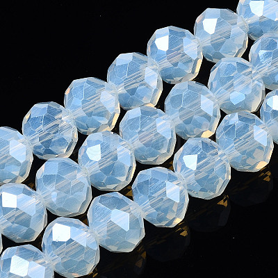 Electroplate Glass Beads Strands EGLA-A034-J1mm-A04-1