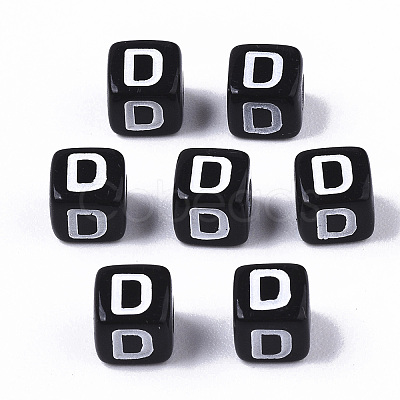 Opaque Acrylic Beads X-SACR-N002-01D-1