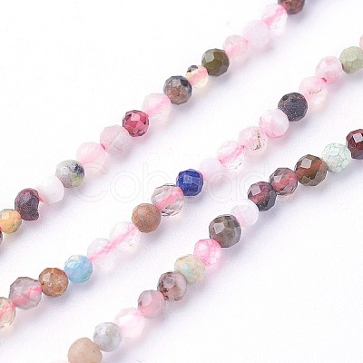 Natural Mixed Gemstone Beads Strands G-F619-21-3mm-1