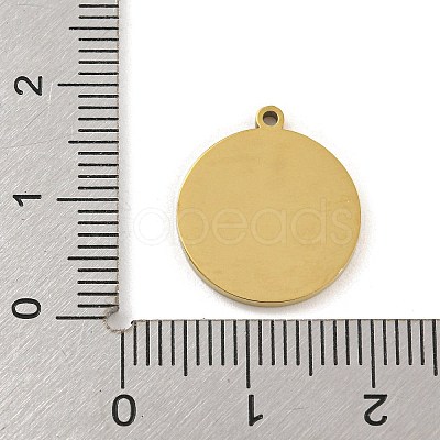 316 Surgical Stainless Steel Enamel Pendants STAS-M073-18A-01G-1