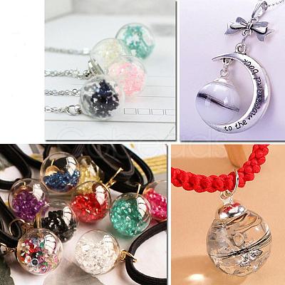 Glass Bottle Pendants GLAA-K056-09A-G-1