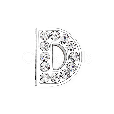 Eco-Friendly Zinc Alloy Slide Charms X-ALRI-WH0001-01P-D-1