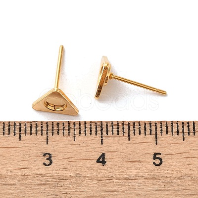 Triangle 304 Stainless Steel Studs Earrings STAS-H193-01G-1