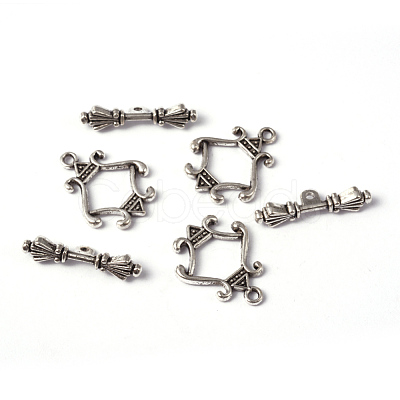 Tibetan Style Alloy Toggle Clasps X-LF5127Y-1