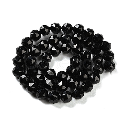 Natural Black Tourmaline Beads Strands G-NH0021-A24-01-1