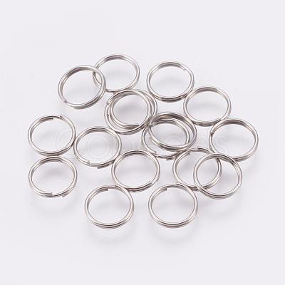 Tarnish Resistant 304 Stainless Steel Split Rings STAS-E010-8x0.6mm-2-1