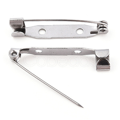 Tarnish Resistant 201 Stainless Steel Brooch Pin Back Safety Catch Bar Pins STAS-S117-021D-1